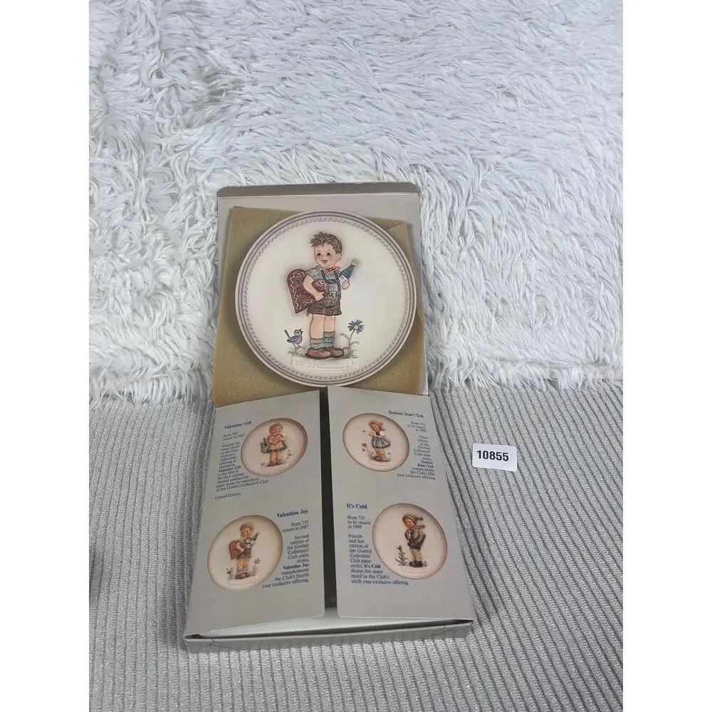 Vintage Goebel Hummel Valentine Joy 1987 Plate Hum 737 W Germany Box Collectors